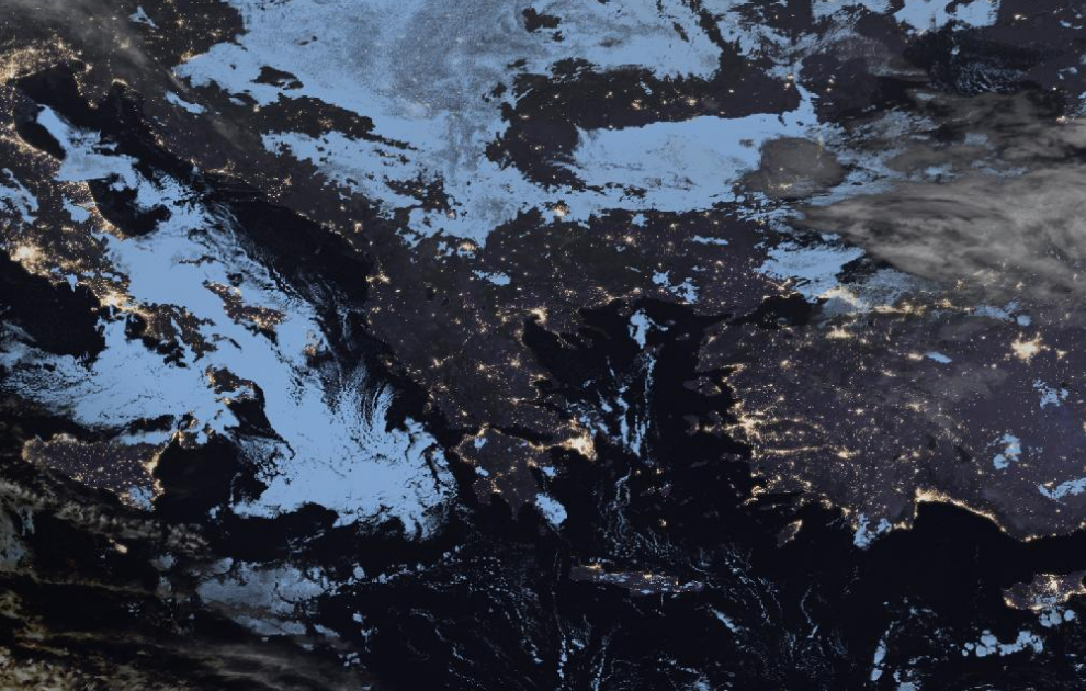 Τελευταία δορυφορική εικόνα νεφοκάλυψης