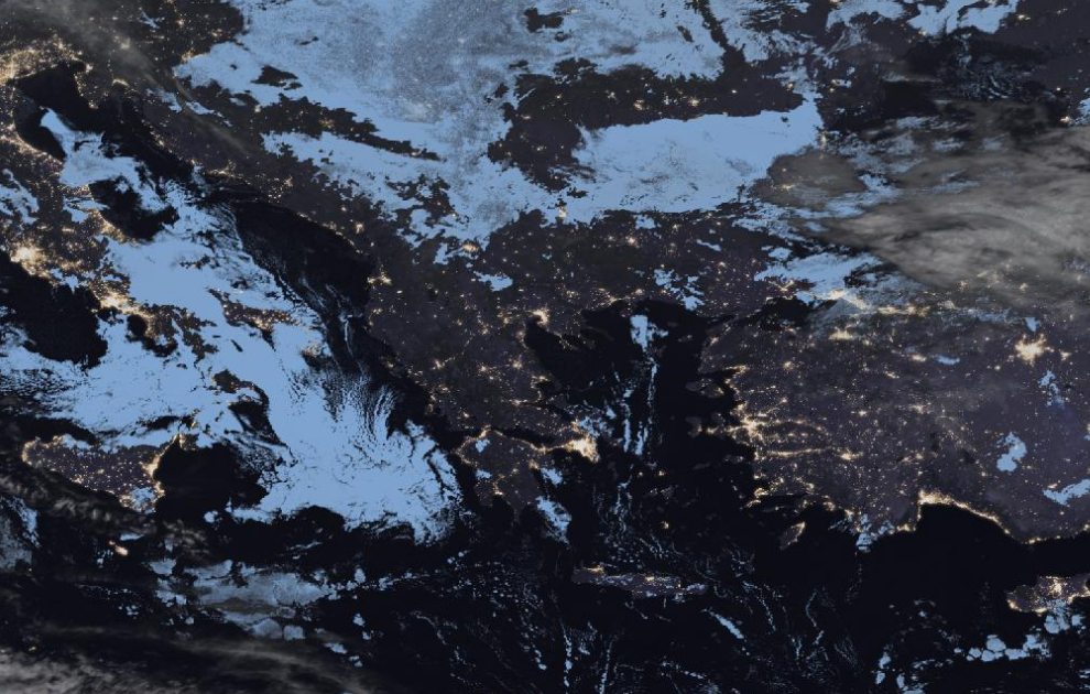 Τελευταία δορυφορική εικόνα νεφοκάλυψης