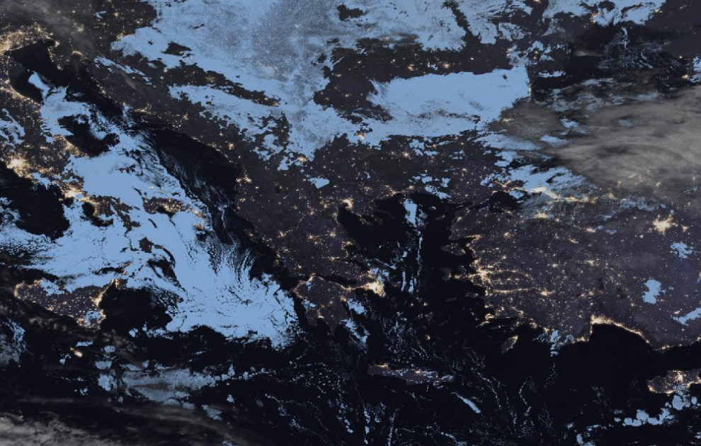 Τελευταία δορυφορική εικόνα νεφοκάλυψης