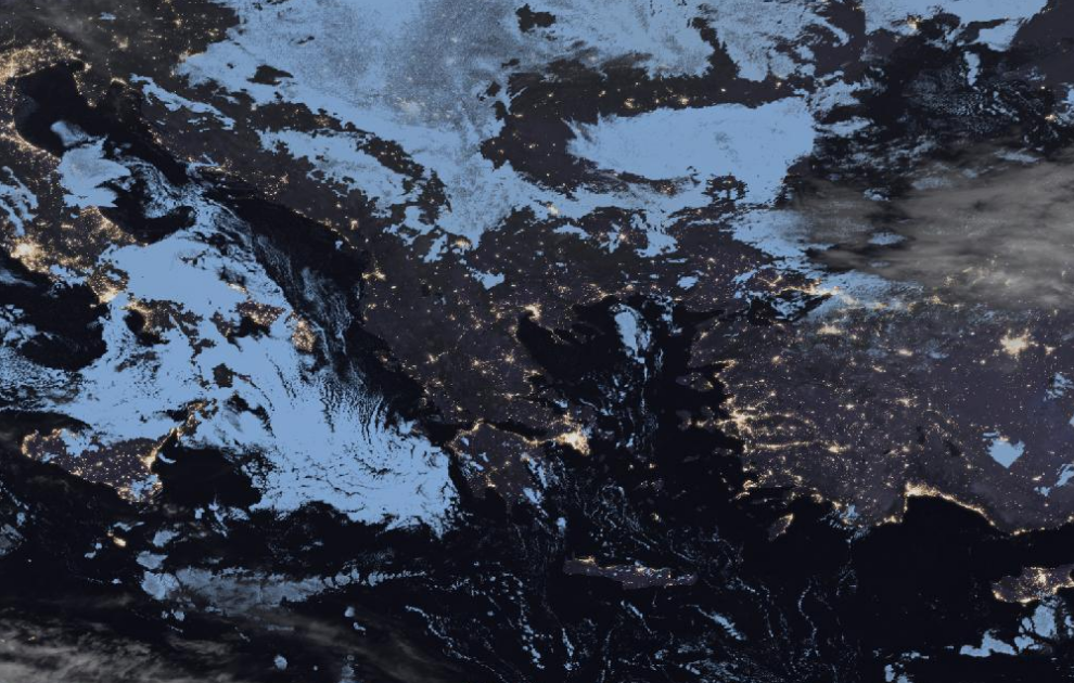 Τελευταία δορυφορική εικόνα νεφοκάλυψης