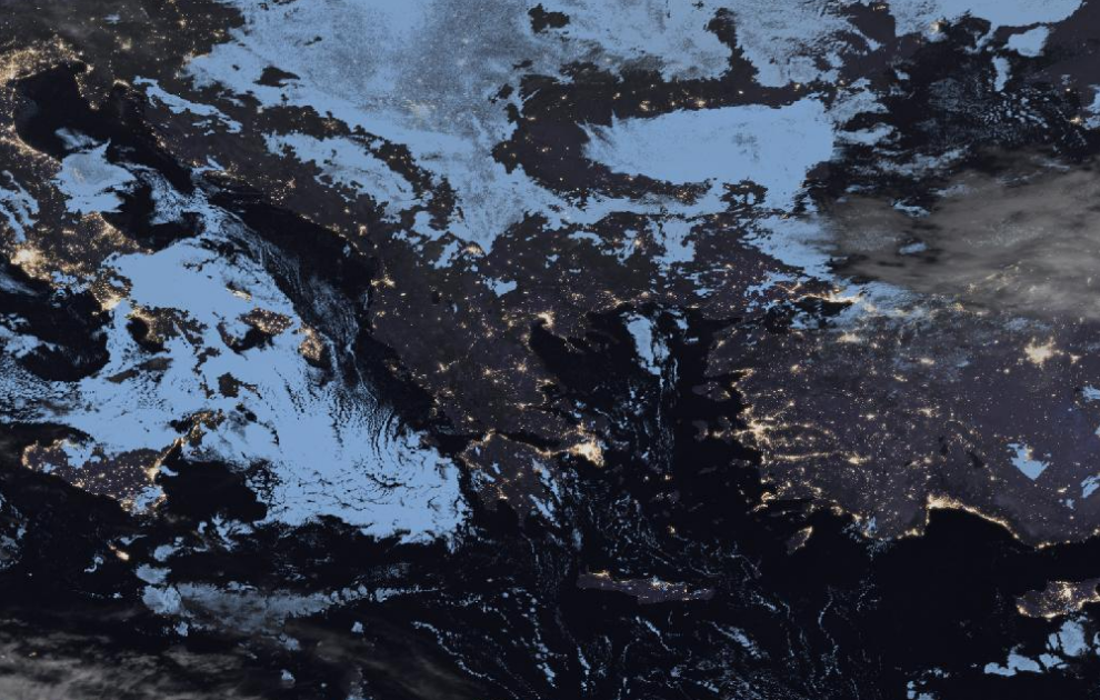 Τελευταία δορυφορική εικόνα νεφοκάλυψης