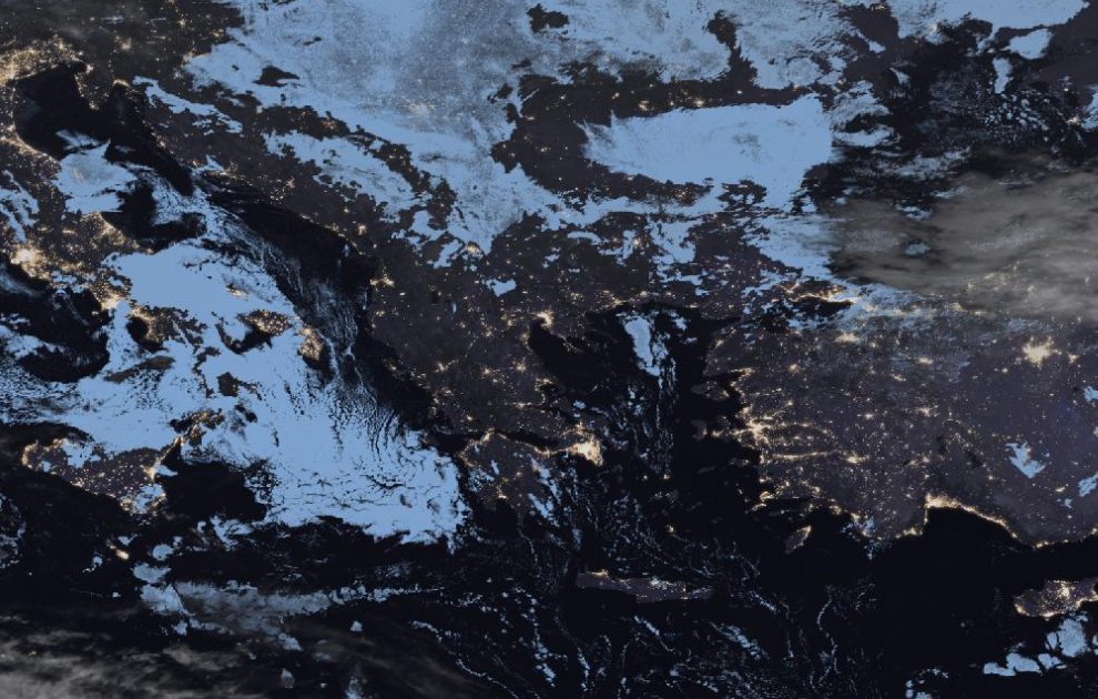 Τελευταία δορυφορική εικόνα νεφοκάλυψης