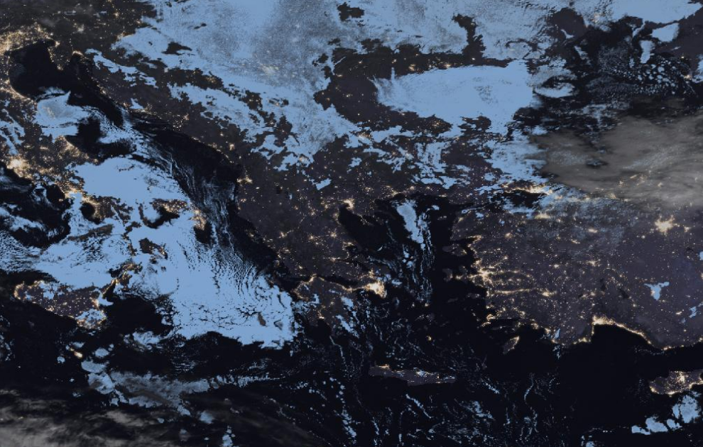 Τελευταία δορυφορική εικόνα νεφοκάλυψης