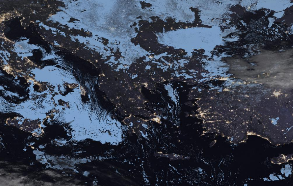 Τελευταία δορυφορική εικόνα νεφοκάλυψης