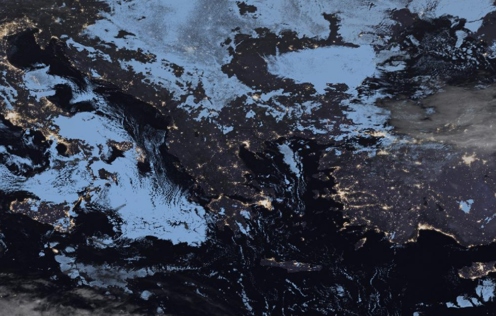 Τελευταία δορυφορική εικόνα νεφοκάλυψης