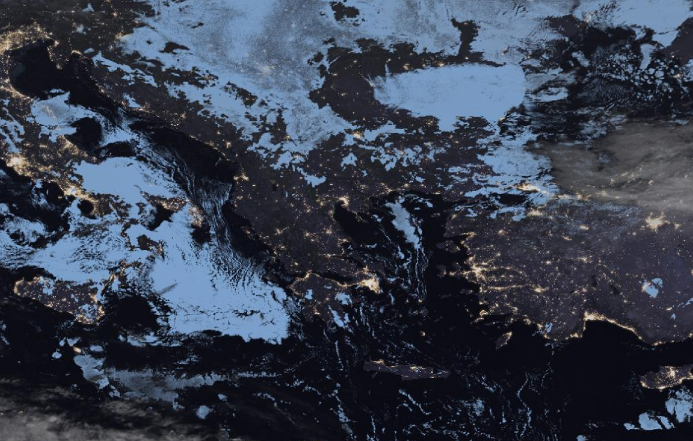 Τελευταία δορυφορική εικόνα νεφοκάλυψης