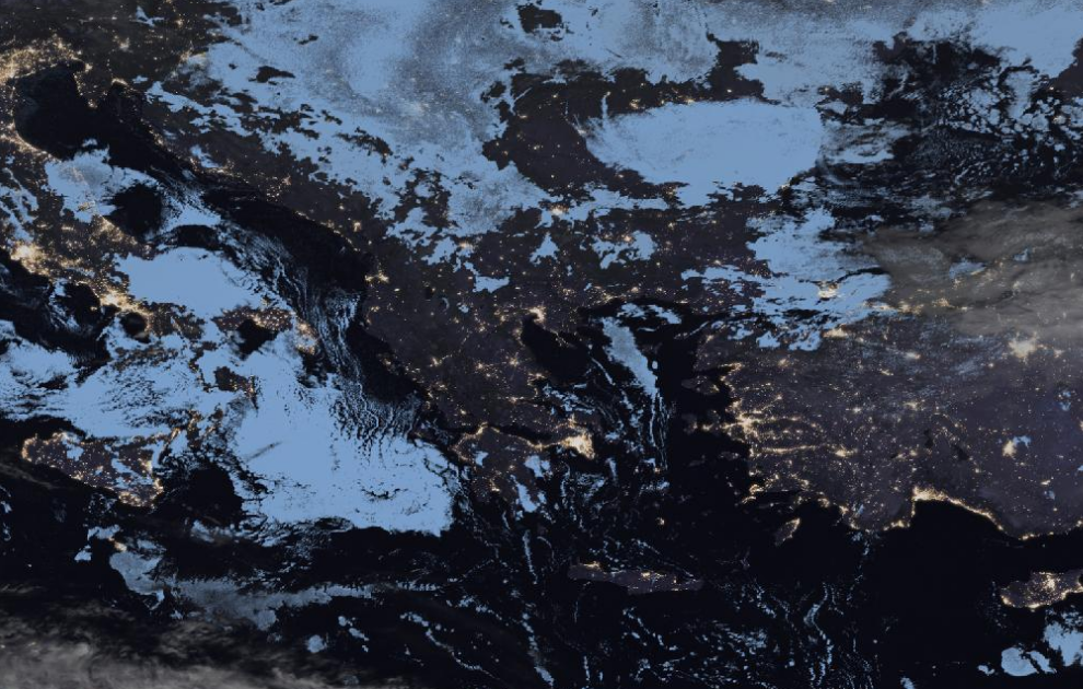 Τελευταία δορυφορική εικόνα νεφοκάλυψης