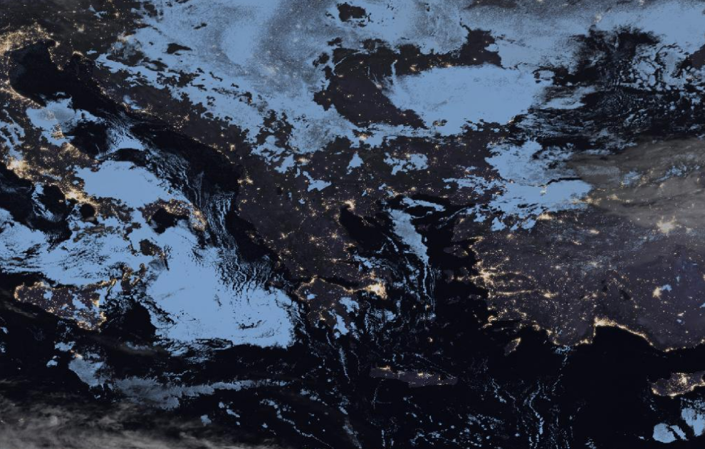 Τελευταία δορυφορική εικόνα νεφοκάλυψης