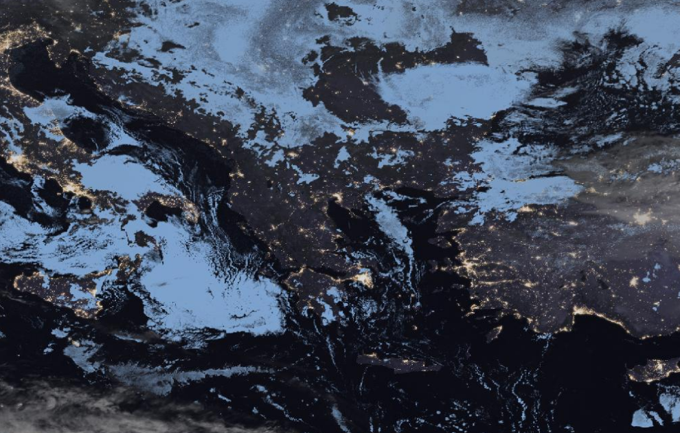 Τελευταία δορυφορική εικόνα νεφοκάλυψης