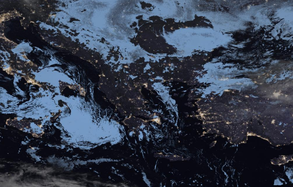 Τελευταία δορυφορική εικόνα νεφοκάλυψης