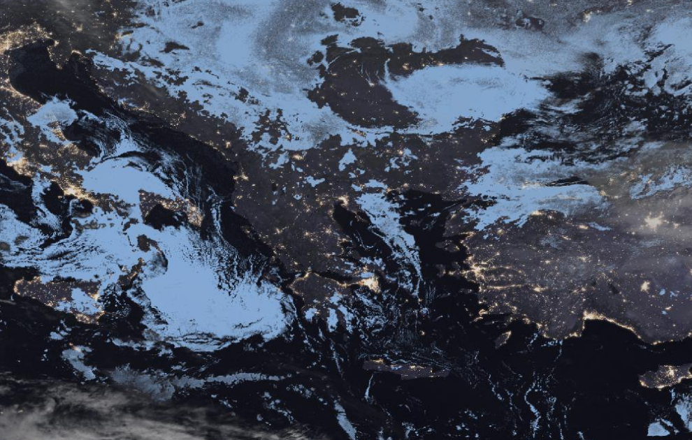 Τελευταία δορυφορική εικόνα νεφοκάλυψης