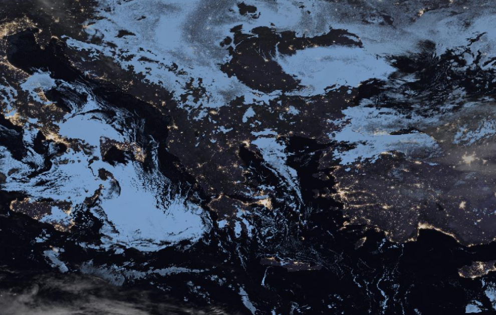 Τελευταία δορυφορική εικόνα νεφοκάλυψης