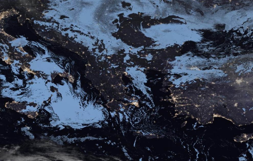 Τελευταία δορυφορική εικόνα νεφοκάλυψης