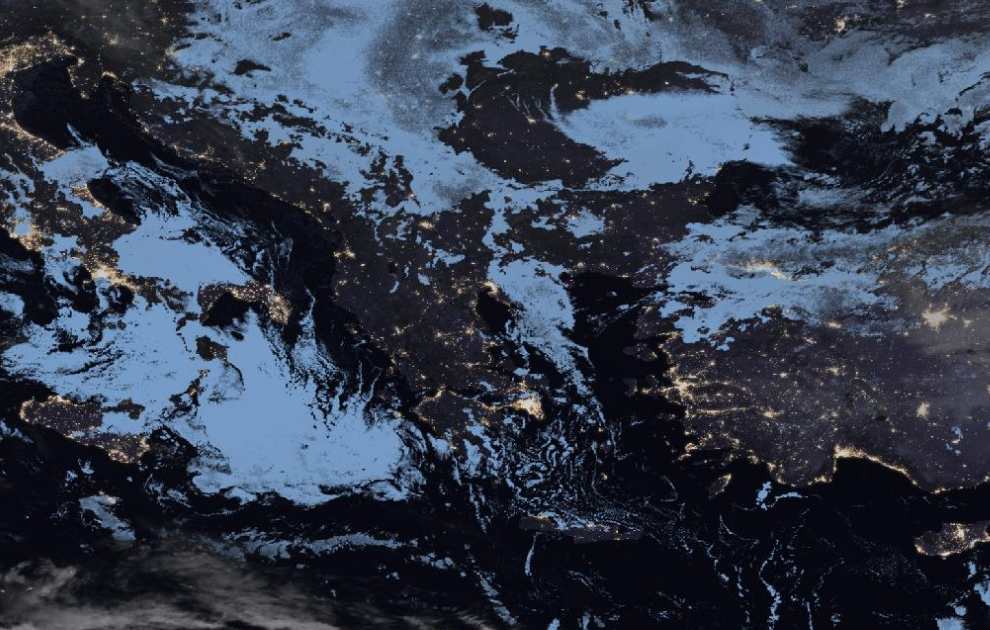 Τελευταία δορυφορική εικόνα νεφοκάλυψης