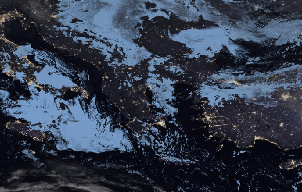 Τελευταία δορυφορική εικόνα νεφοκάλυψης