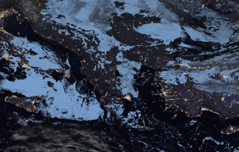 Τελευταία δορυφορική εικόνα νεφοκάλυψης