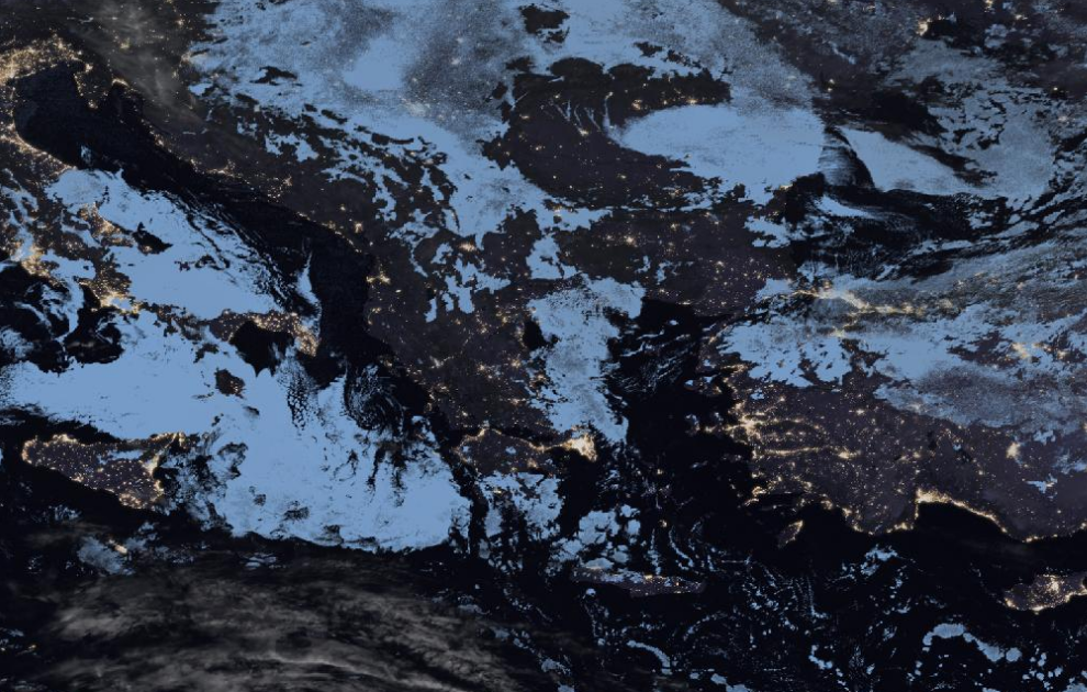 Τελευταία δορυφορική εικόνα νεφοκάλυψης