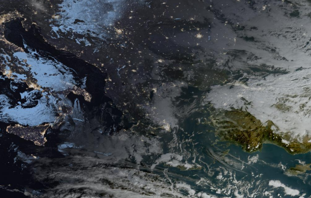 Τελευταία δορυφορική εικόνα νεφοκάλυψης