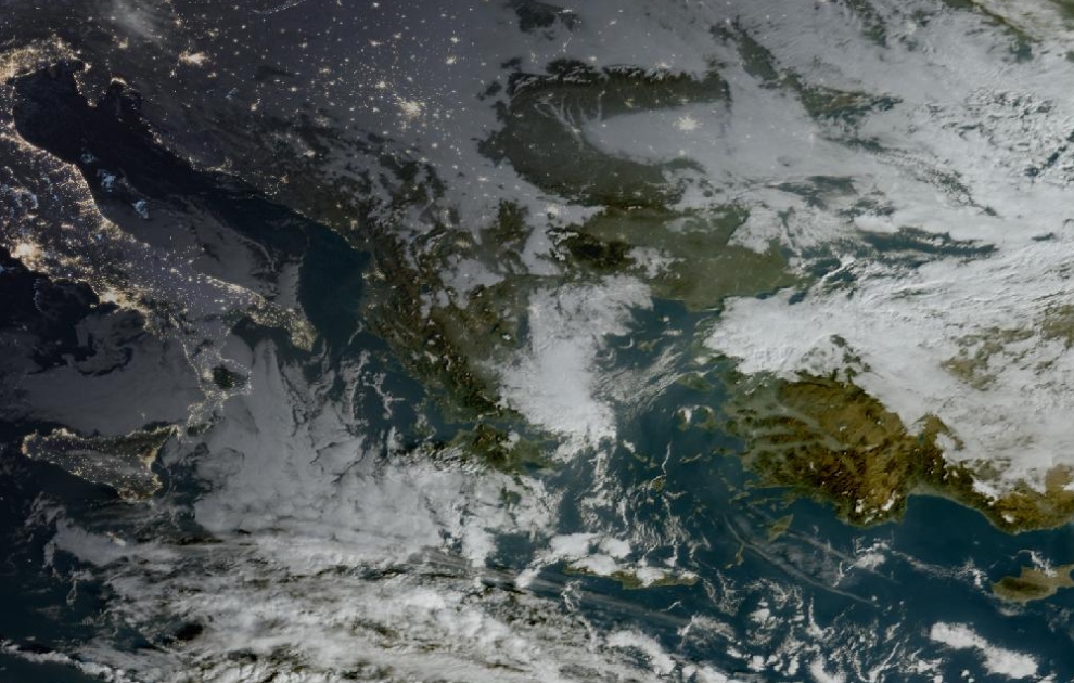 Τελευταία δορυφορική εικόνα νεφοκάλυψης