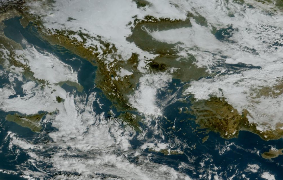 Τελευταία δορυφορική εικόνα νεφοκάλυψης