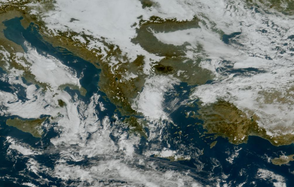 Τελευταία δορυφορική εικόνα νεφοκάλυψης