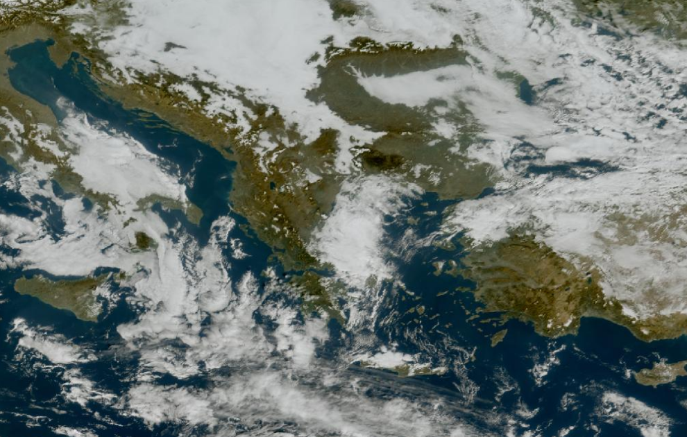 Τελευταία δορυφορική εικόνα νεφοκάλυψης