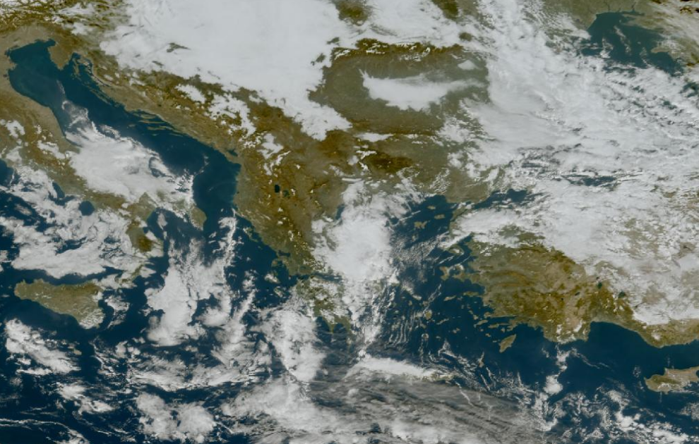 Τελευταία δορυφορική εικόνα νεφοκάλυψης