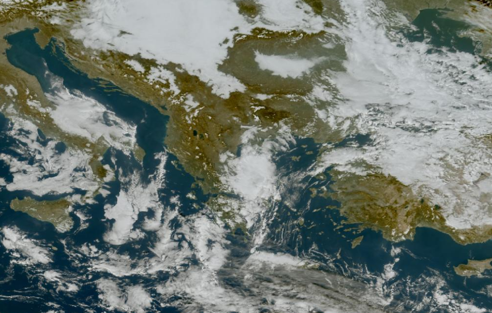 Τελευταία δορυφορική εικόνα νεφοκάλυψης