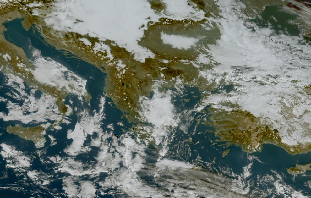 Τελευταία δορυφορική εικόνα νεφοκάλυψης