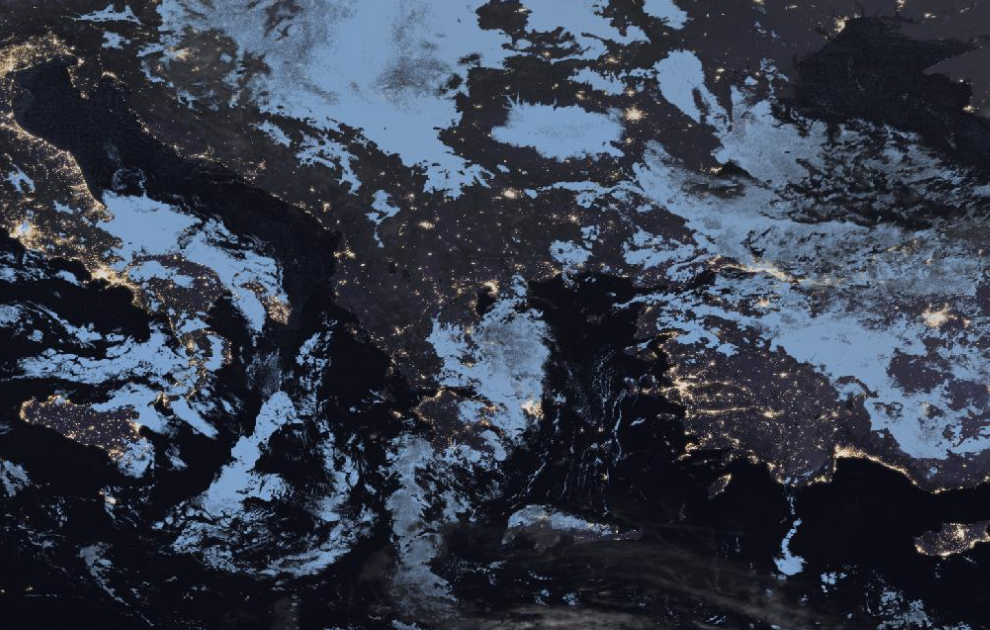 Τελευταία δορυφορική εικόνα νεφοκάλυψης