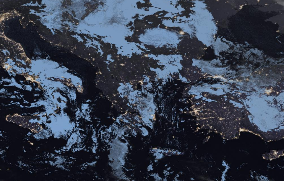 Τελευταία δορυφορική εικόνα νεφοκάλυψης