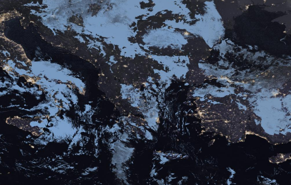 Τελευταία δορυφορική εικόνα νεφοκάλυψης