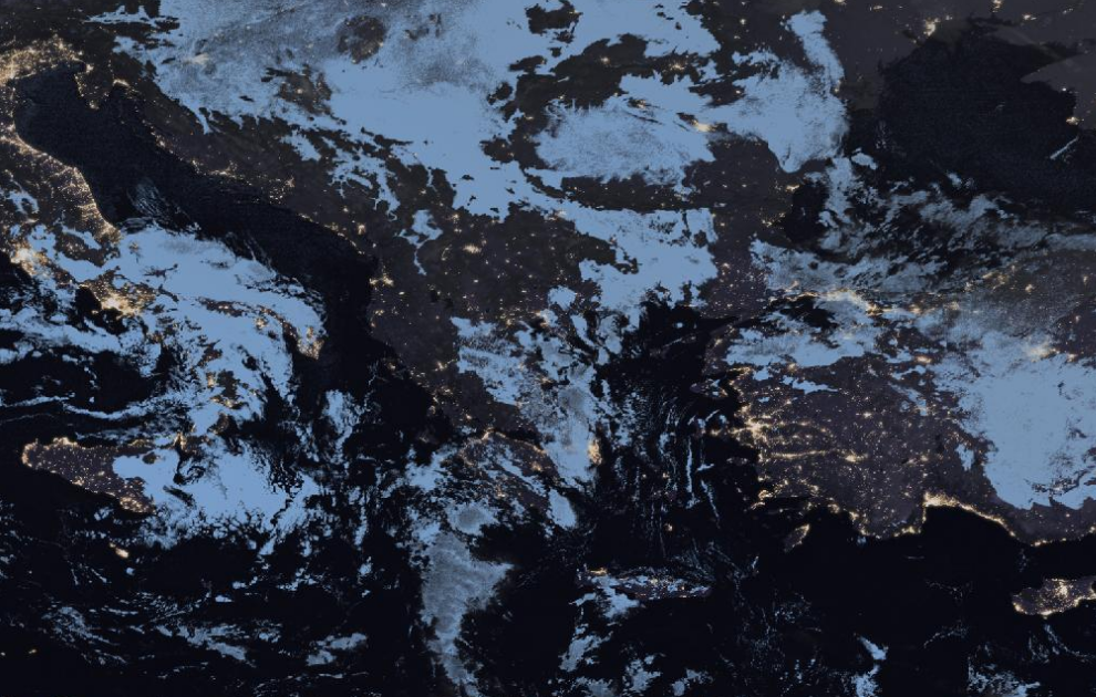 Τελευταία δορυφορική εικόνα νεφοκάλυψης