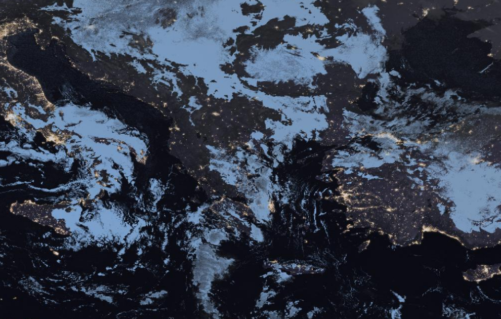 Τελευταία δορυφορική εικόνα νεφοκάλυψης