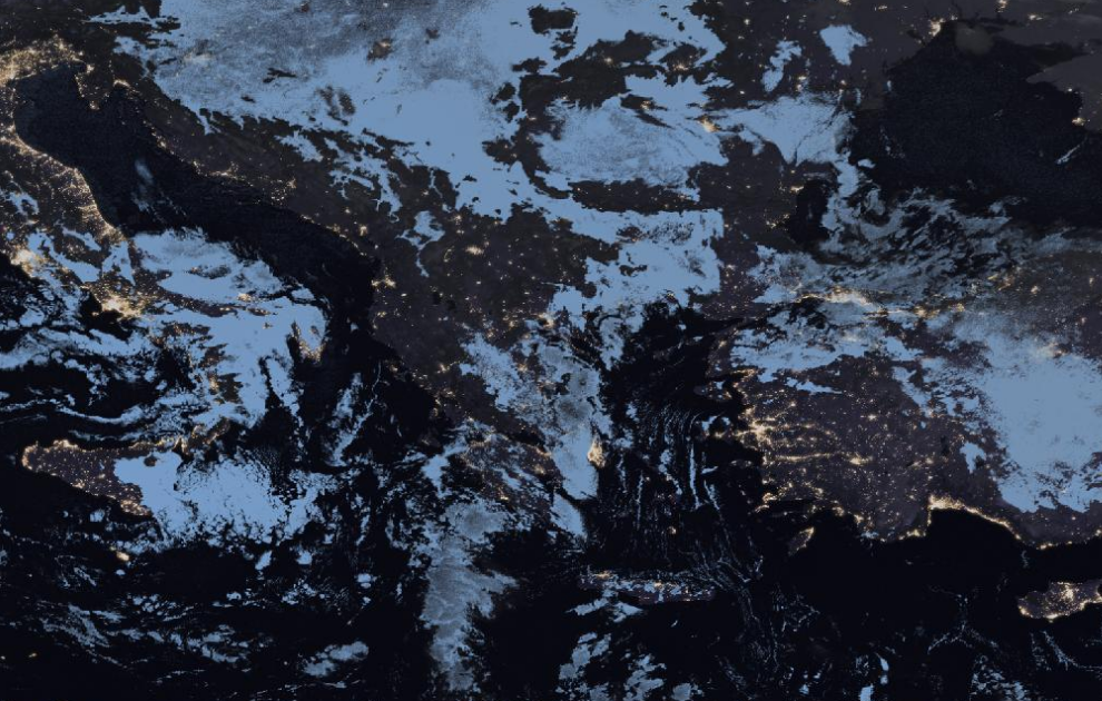 Τελευταία δορυφορική εικόνα νεφοκάλυψης