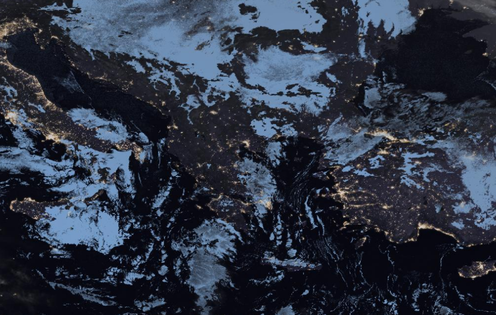 Τελευταία δορυφορική εικόνα νεφοκάλυψης