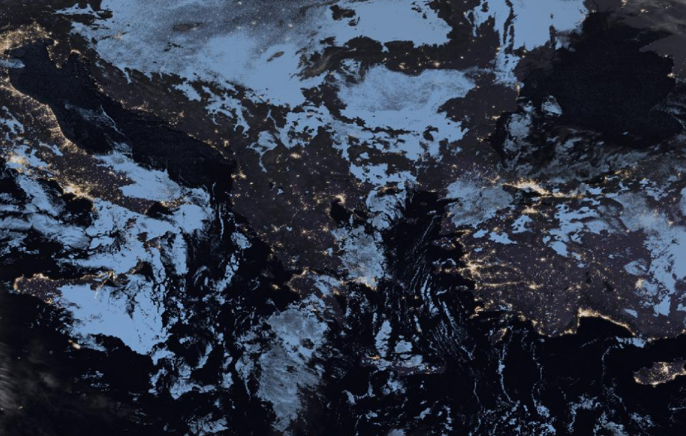 Τελευταία δορυφορική εικόνα νεφοκάλυψης