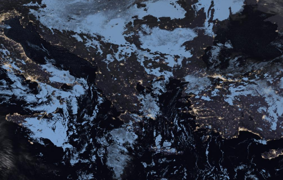 Τελευταία δορυφορική εικόνα νεφοκάλυψης