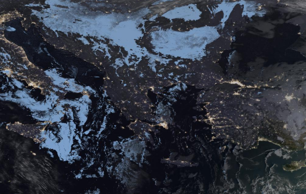 Τελευταία δορυφορική εικόνα νεφοκάλυψης