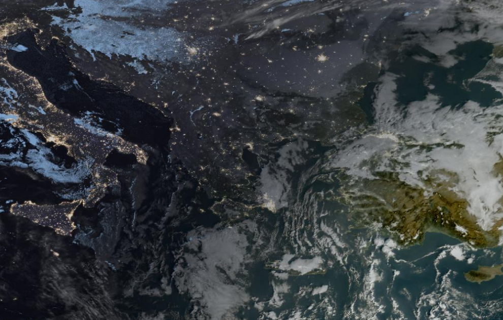 Τελευταία δορυφορική εικόνα νεφοκάλυψης