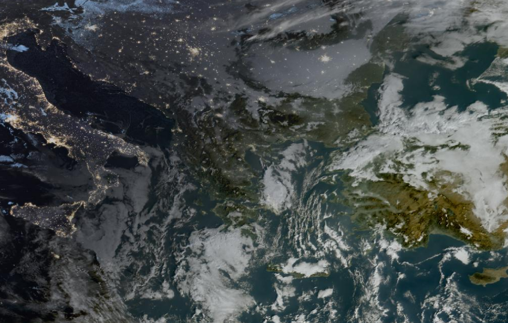 Τελευταία δορυφορική εικόνα νεφοκάλυψης