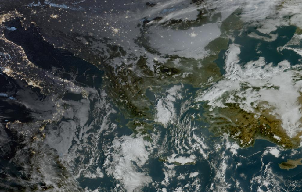 Τελευταία δορυφορική εικόνα νεφοκάλυψης