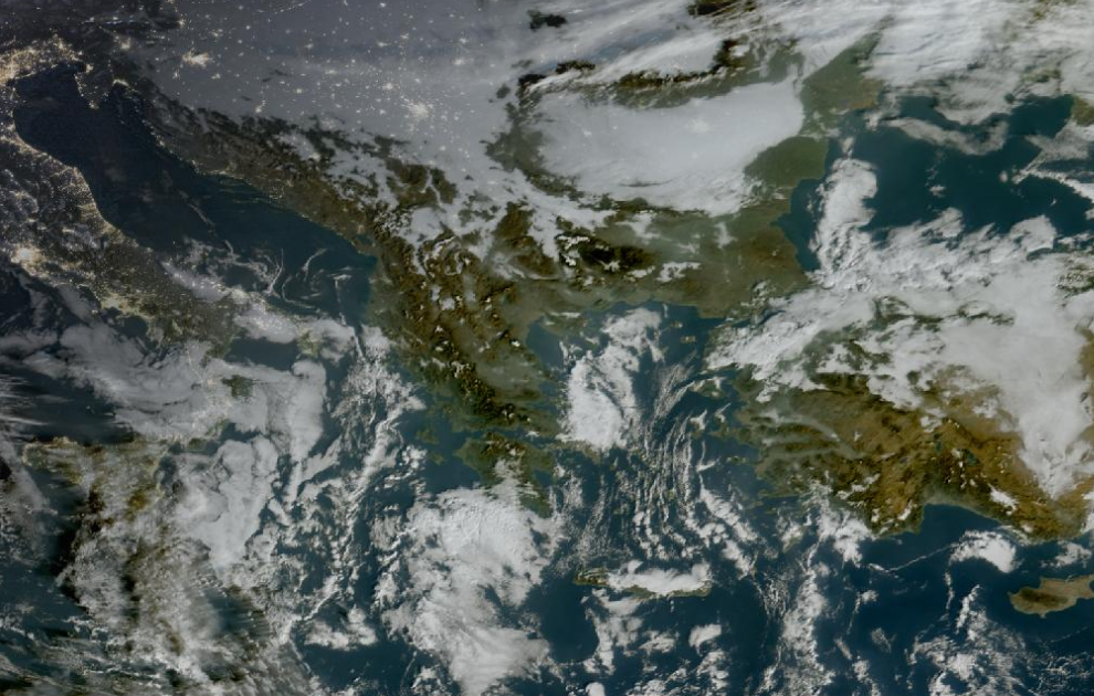 Τελευταία δορυφορική εικόνα νεφοκάλυψης