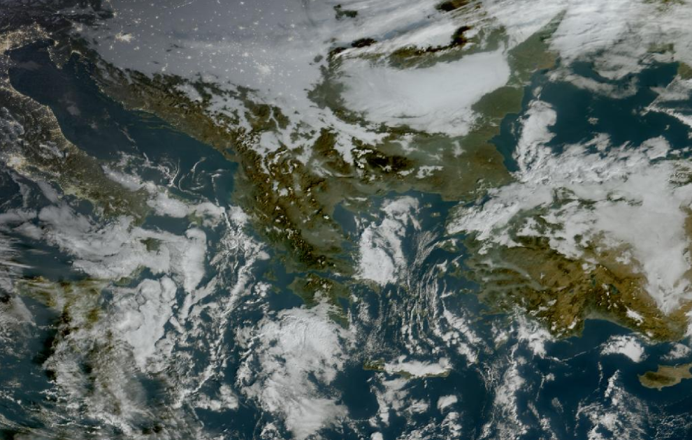 Τελευταία δορυφορική εικόνα νεφοκάλυψης