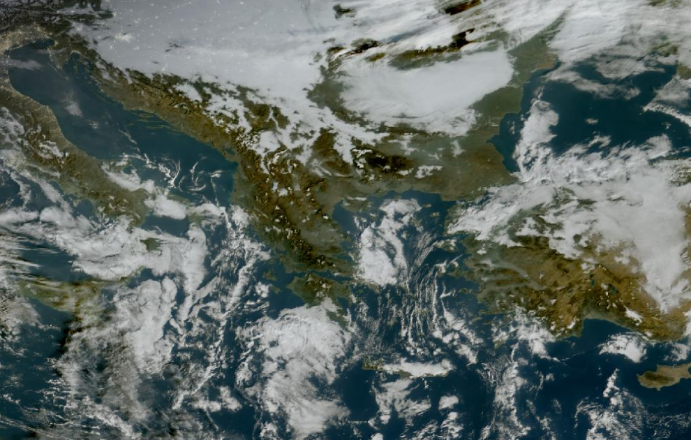 Τελευταία δορυφορική εικόνα νεφοκάλυψης