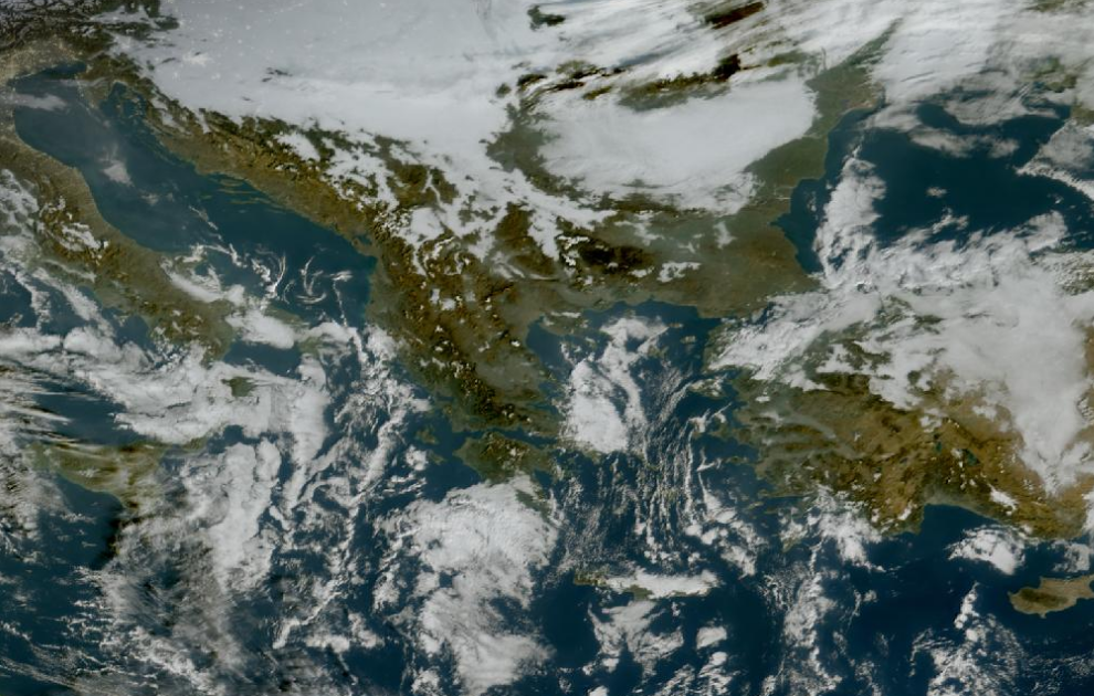 Τελευταία δορυφορική εικόνα νεφοκάλυψης