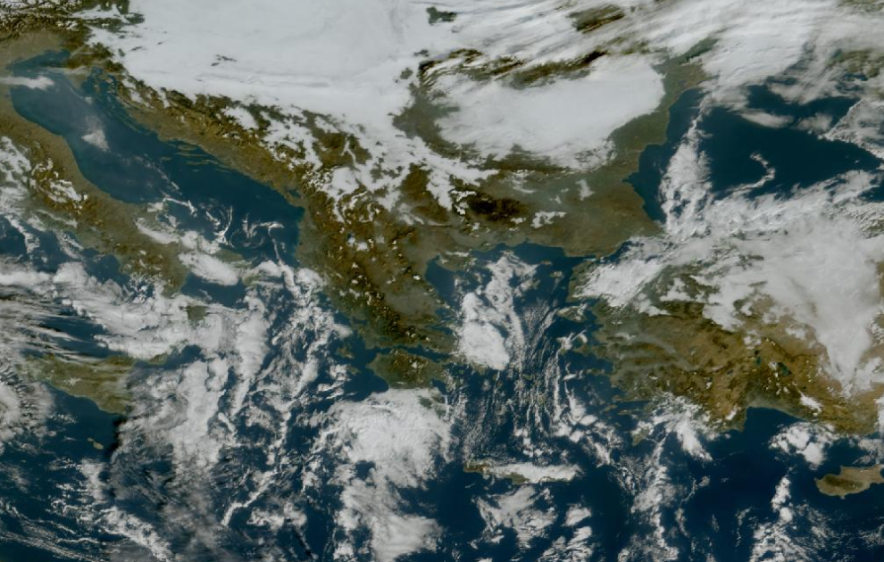 Τελευταία δορυφορική εικόνα νεφοκάλυψης