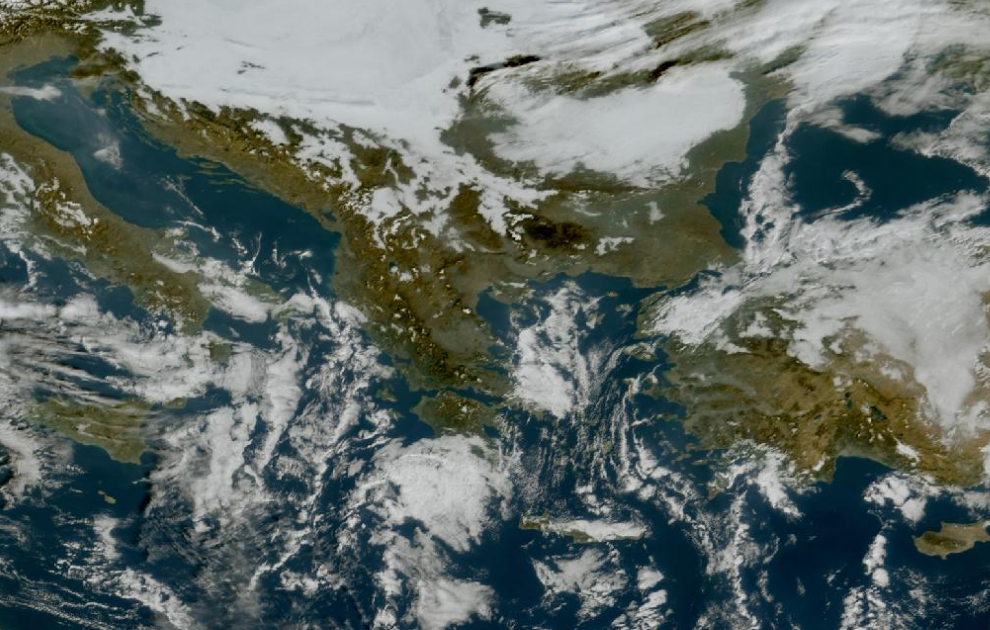 Τελευταία δορυφορική εικόνα νεφοκάλυψης