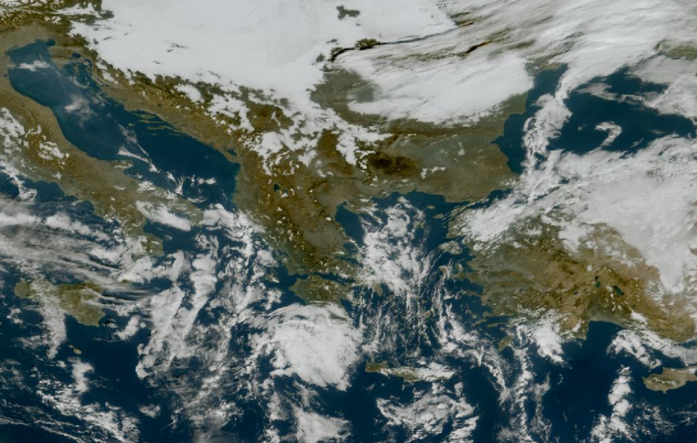 Τελευταία δορυφορική εικόνα νεφοκάλυψης