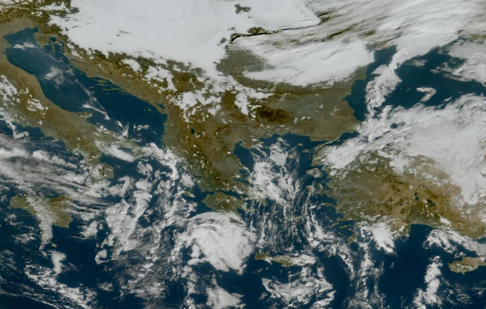 Τελευταία δορυφορική εικόνα νεφοκάλυψης